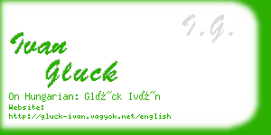 ivan gluck business card